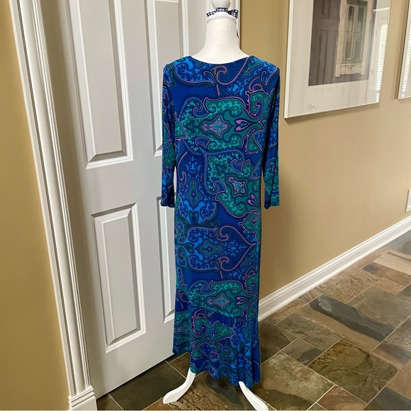 Chico’s Travelers•NWOT•2 (12-14 L)• Asymmetrical Flutter Hem Dress•3/4 Sleeves🌼 - Picture 6 of 13